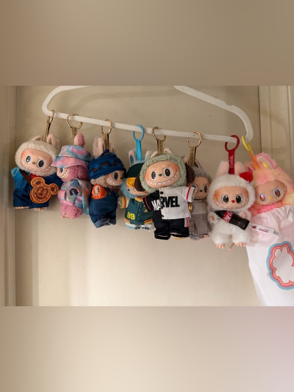 Assorted Clothed Popmart Labubu Plush Keychain Doll - Kids Toy